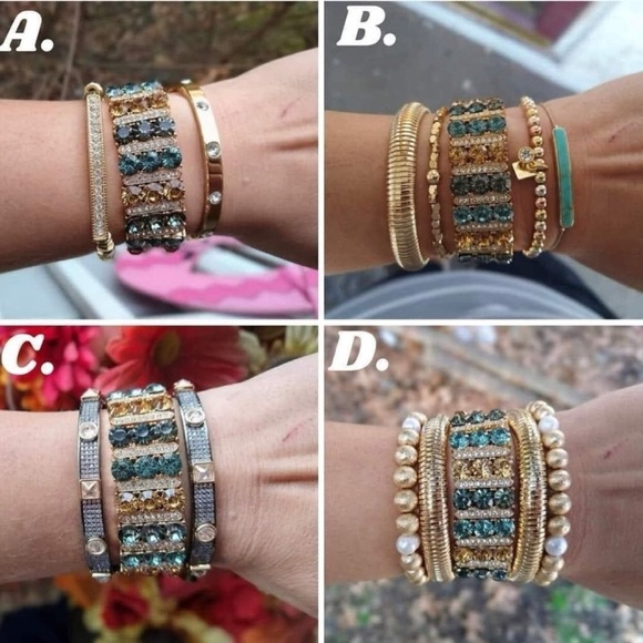 Park Lane Sage Bracelet Antique Gold, Sea Foam & Forest Green, Topaz Crystals - Picture 10 of 12